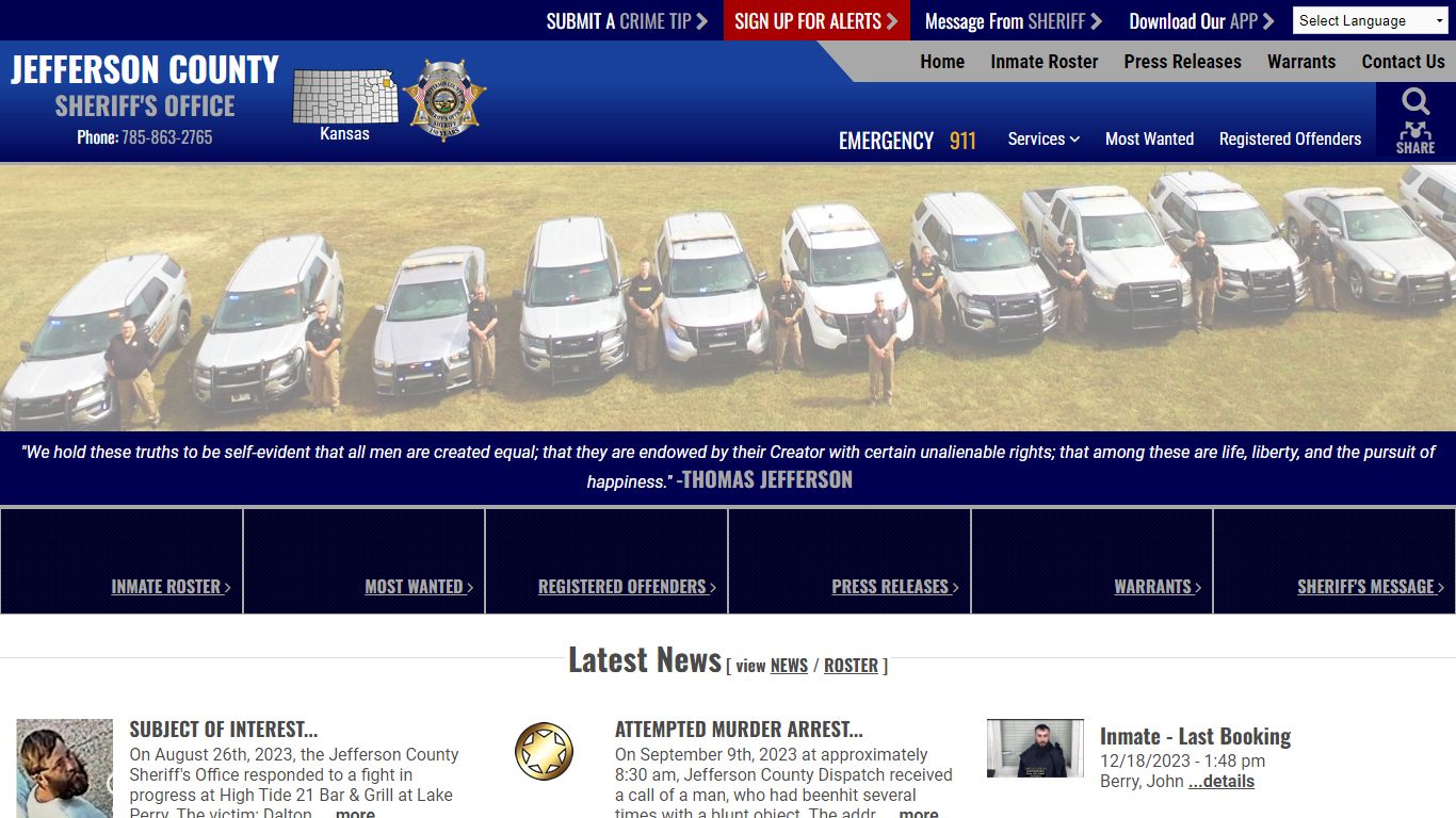 Inmate Roster - Jefferson County, Kansas Sheriff's Office