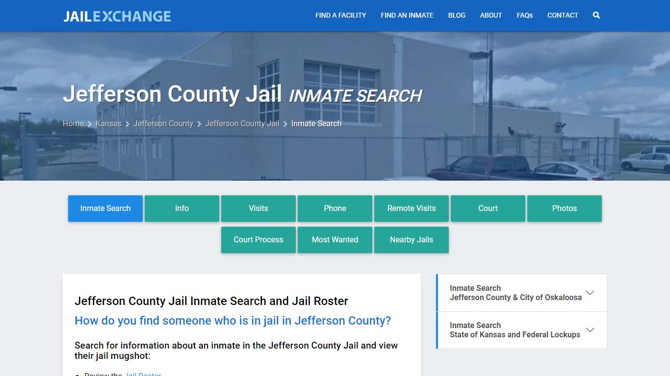 Inmate Search: Roster & Mugshots - Jefferson County Jail, KS